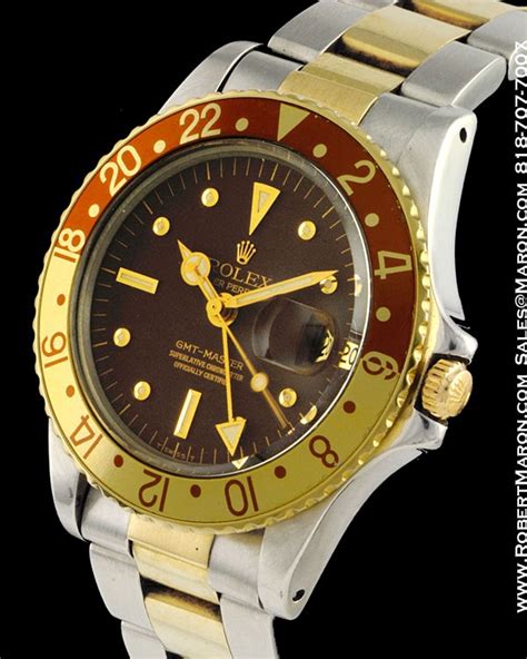 vintage rolex 18k gmt 1675 brown dial|rolex 1675 price.